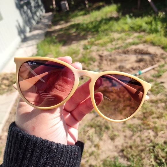 Ray-Ban Accessories - Rayban Erika Cream Round Sunglasses